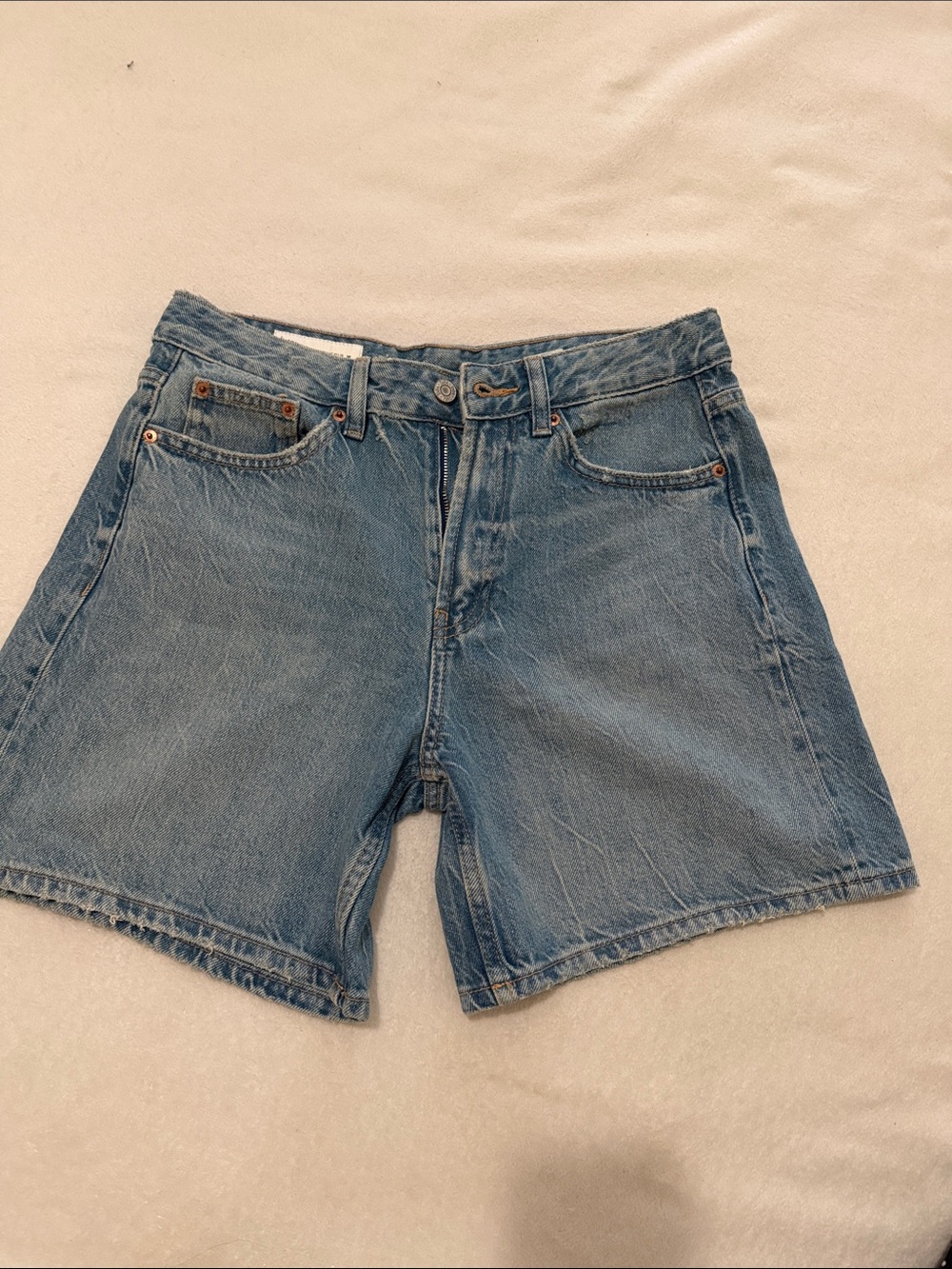 Zara Light Blue Denim Shorts